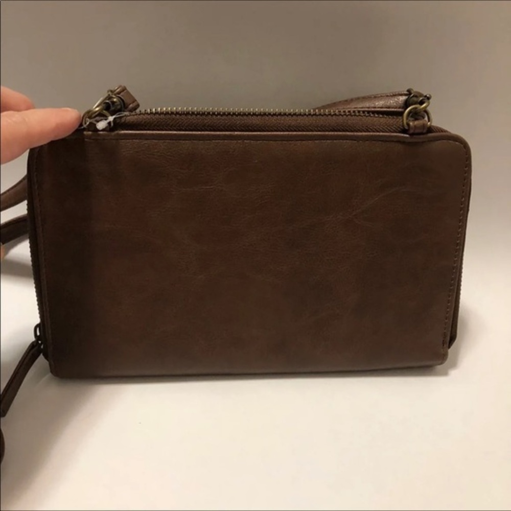 Time and Tru Brown Crossbody Bag New - Picture 3 of 8